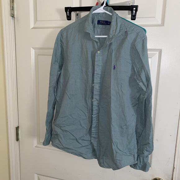 POLO Ralph Lauren Vintage Men's Size Medium Green Purple Pony - Picture 1 of 4